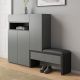 TEST - Nordic Grey Shoe Cabinet with Stool