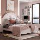 Girl's Children Pink Bedroom Set with Bed/Wardrobe/Desk and Bedside Table