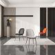 LEJU Curvy PU Leather Dining Chair