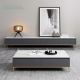 Minimalist Classic Grey Living Room TV Console Coffee Table and Sideboard Storage Set