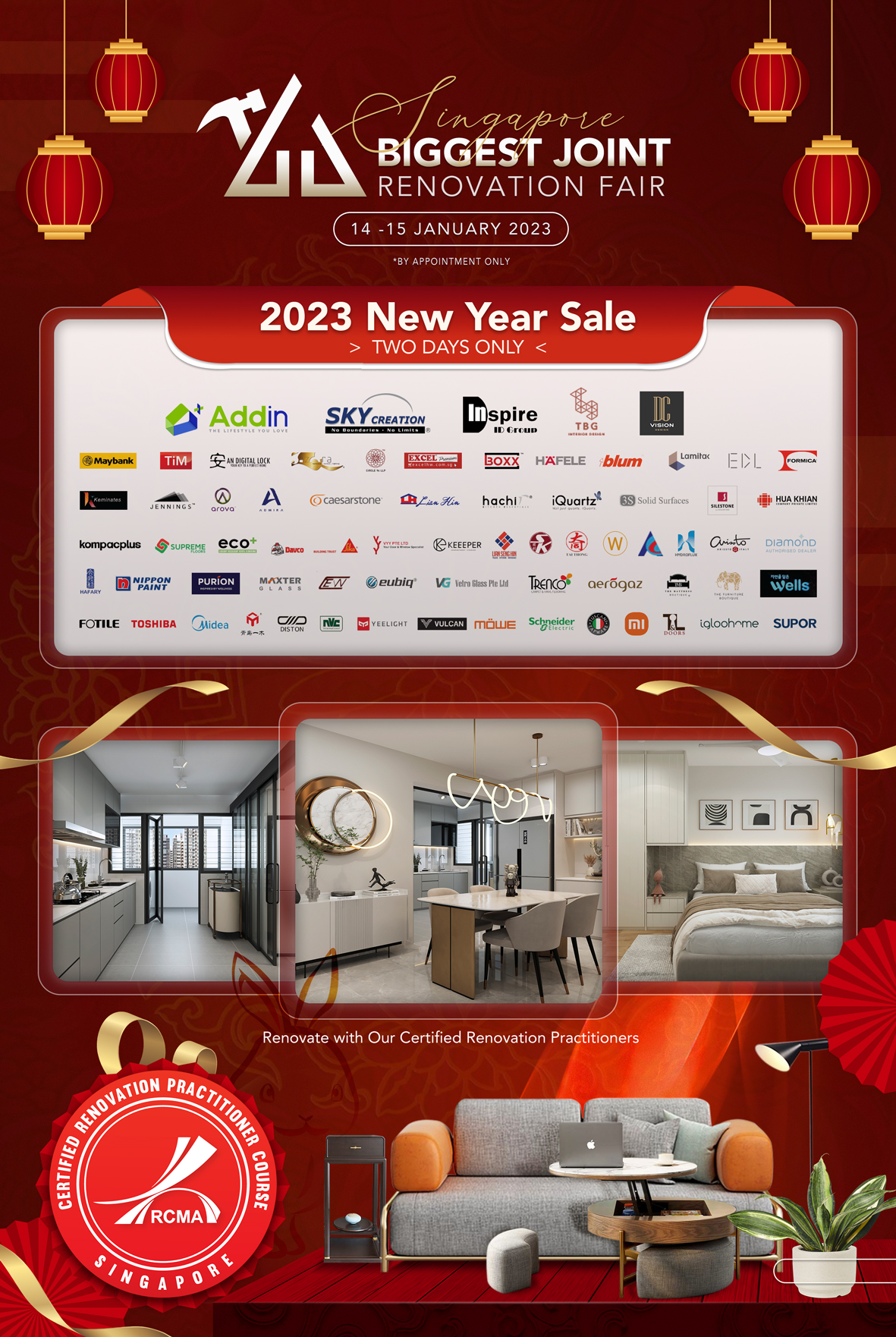 Singapore Biggest Joint Renovation Fair 2023 New Year Sale @ 14&15 Jan 2023 with form